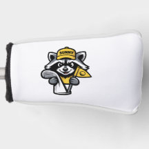 Funny Racoon Golfer Golf Club Head Cover "Sunny"
