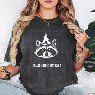 Funny Racoon Grilled Cheese Destroyer Graphic T-Shirt