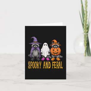 Funny Racoon Halloween Matching Funny Halloween M Card