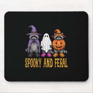 Funny Racoon Halloween Matching Funny Halloween M Mouse Mat