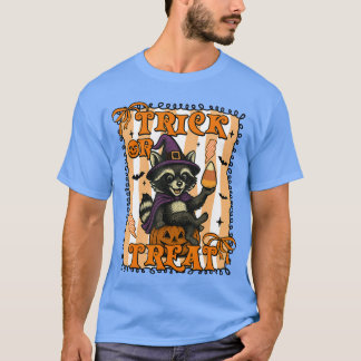 Funny Racoon Halloween Matching Trick Or Treat Me T-Shirt