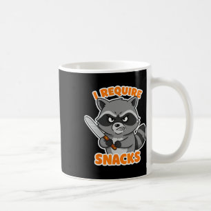 Funny Racoon I Require Snacks Halloween Humour Car Coffee Mug