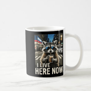 Funny Racoon Iced Coffee Live Here City Trash Mug