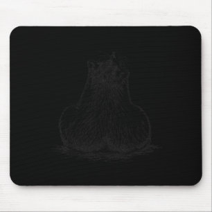 Funny Racoon Meme Sch Minimalist Animal Lovers Mouse Mat