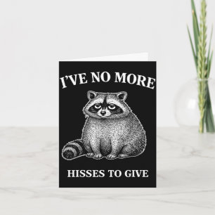 Funny racoon mental health awareness don't careFu Card