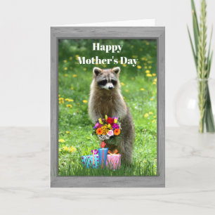 Funny Racoon Mother's Day Card