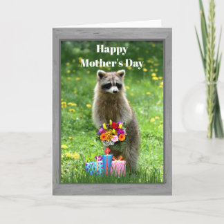 Funny Racoon Mother's Day Card