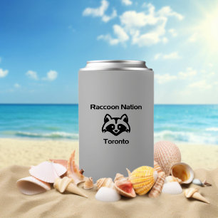 Funny Racoon Nation Toronto Light-Monotone Can Cooler