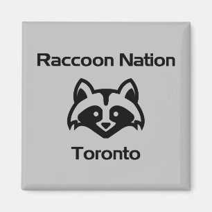 Funny Racoon Nation Toronto Light-Monotone Magnet