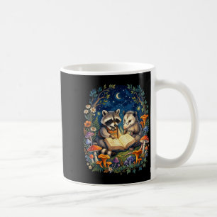 Funny racoon opossum cottagecore fairycore coffee mug