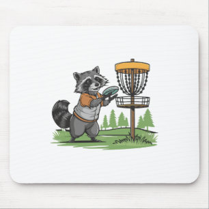 Funny Racoon Play Disc Golf Art For Men Women Kid Mouse Mat