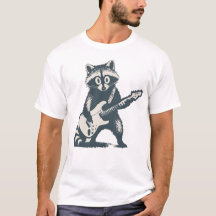 Funny Racoon Playing Electric Guitar