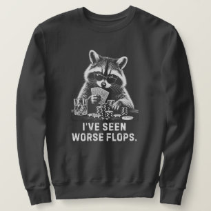 Funny Racoon Poker Player Sweatshirt