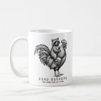 Funny Racoon Rooster Mug Sarcastic Gift Humour