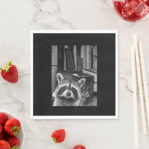 Funny Racoon Selfie Racoon Funny Racoon Napkin