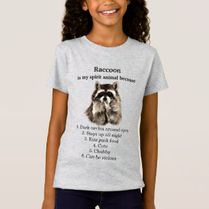 Funny Racoon Spirit Animal Humour T-Shirt
