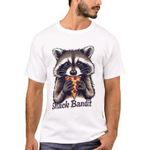 Funny Racoon T-Shirt – “Snack Bandit” Pizza Lover