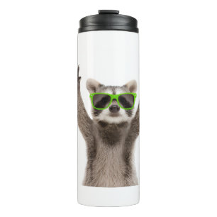 Funny racoon thermal tumbler