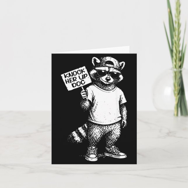 Funny Racoon Transfer Day Ivf Dad Iui Infertility Card (Front)
