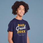 Funny Rad Grad Graduation 2024 T-Shirt<br><div class="desc">Masculine graduation t-shirt featuring the text "RAD Grad 20XX",  the high school/college,  and the graduates name.</div>