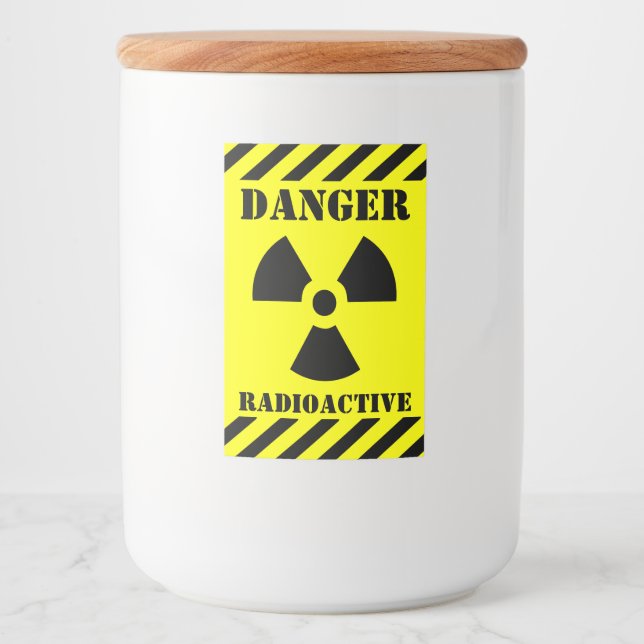 Funny RADIOACTIVE Symbol Halloween Food Label (Front)