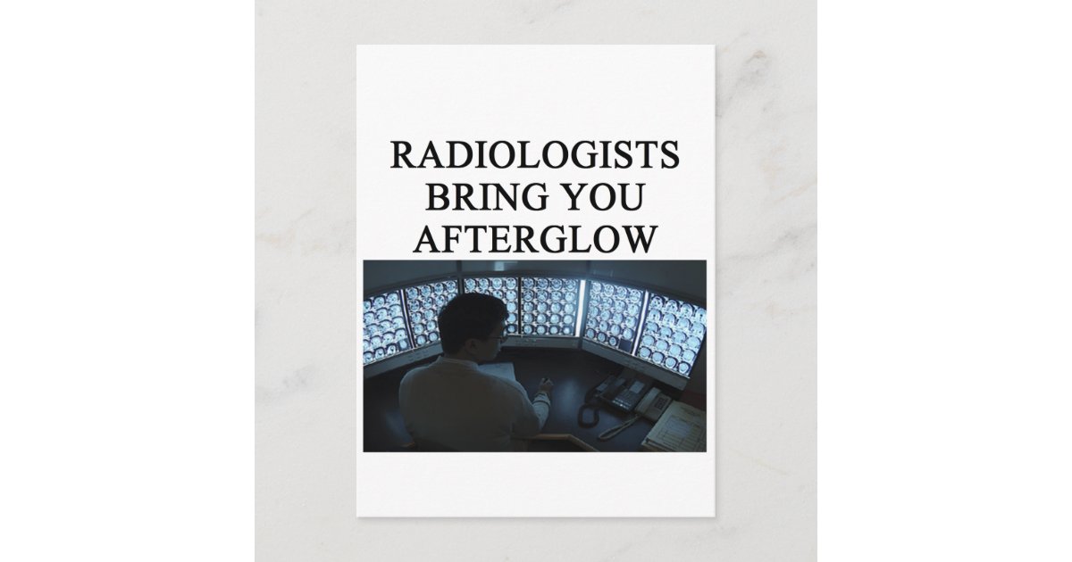 funny radiology joke postcard Zazzle