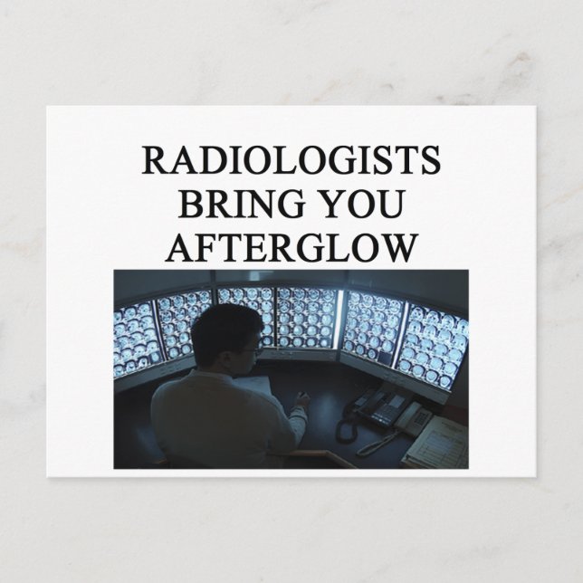 funny radiology joke postcard (Front)