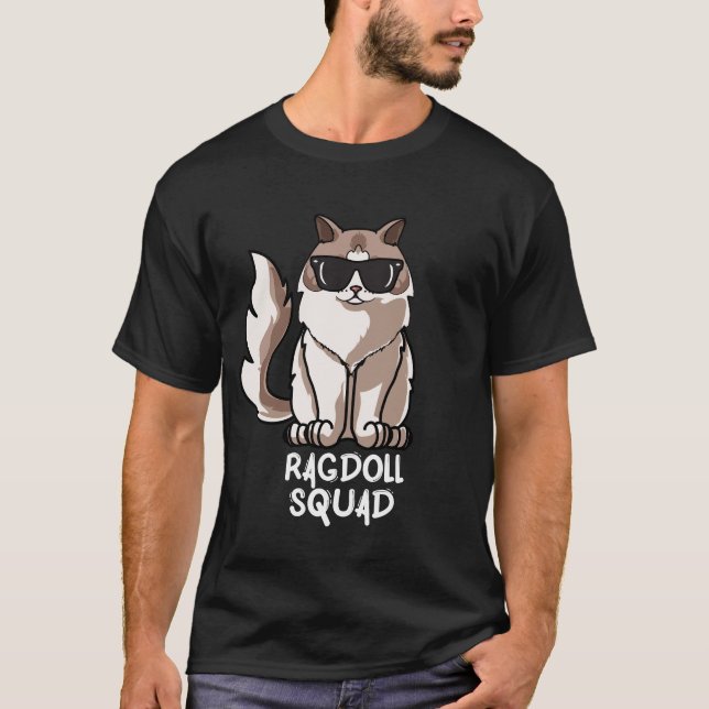 Funny Ragdoll Cat Squad Mum for Christmas T-Shirt (Front)
