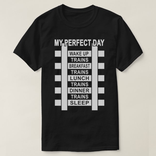 Funny Railroad Locomotive Train Lover Gift x27My P T-Shirt (Design Front)