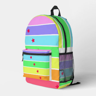 Funny Rainbow  and Star Print Cut Sew Bag