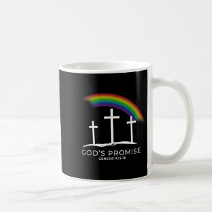 Funny Rainbow Christ Cross - Christian Quote God's Coffee Mug