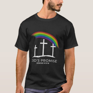 Funny Rainbow Christ Cross - Christian Quote God's T-Shirt