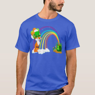 Funny Rainbow Irish Leprechaun Fox St T-Shirt