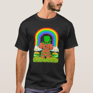 Funny Rainbow Leprechaun Hat Toy Poodle Dog St Pat T-Shirt