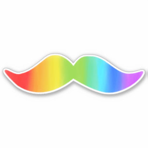 Funny Rainbow Moustache