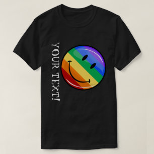 Funny Rainbow Pride Happy Face T-Shirt