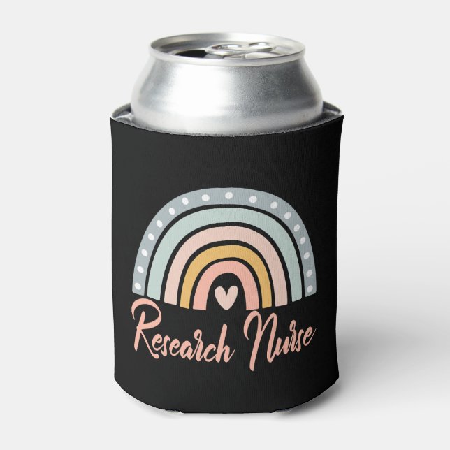 funny rainbow research nurse can cooler (Can Front)