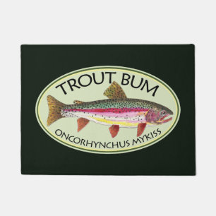 Funny Rainbow Trout Bum Doormat