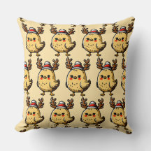Funny Raindeer Christmas Chicken Pattern