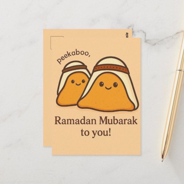 Funny Ramadan Mubarak To You Postcard (Front/Back In Situ)