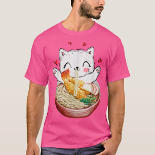 Funny Ramen Cat design Japanese Kawaii Anime Lover T-Shirt