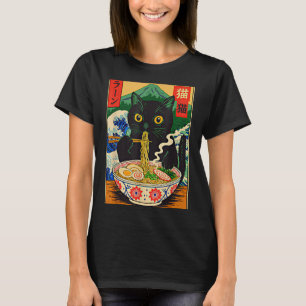 Funny Ramen Cat Japanese Noodle Kitten  T-Shirt