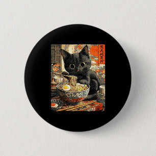 Funny Ramen Cat Noodle Lovers Anime Otaku 6 Cm Round Badge