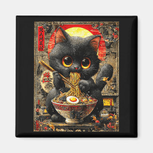 Funny Ramen Cat Noodle Lovers Anime Otaku  Magnet