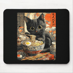 Funny Ramen Cat Noodle Lovers Anime Otaku Mouse Mat