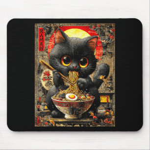 Funny Ramen Cat Noodle Lovers Anime Otaku Mouse Mat