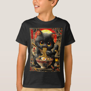Funny Ramen Cat Noodle Lovers Anime Otaku T-Shirt