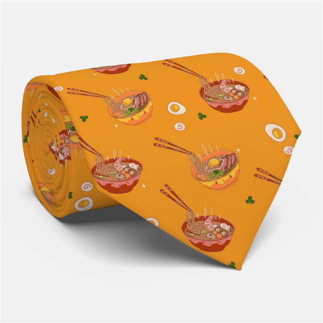 Funny Ramen Noodles All Over Print  Tie (Creator Uploaded)