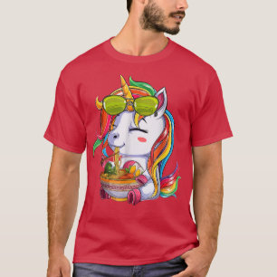 Funny Ramen Unicorn Kawaii Anime Japanese Food Gif T-Shirt