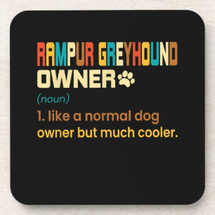 Funny Rampur Greyhound Vintage Retro Dog Mum Dad G Coaster